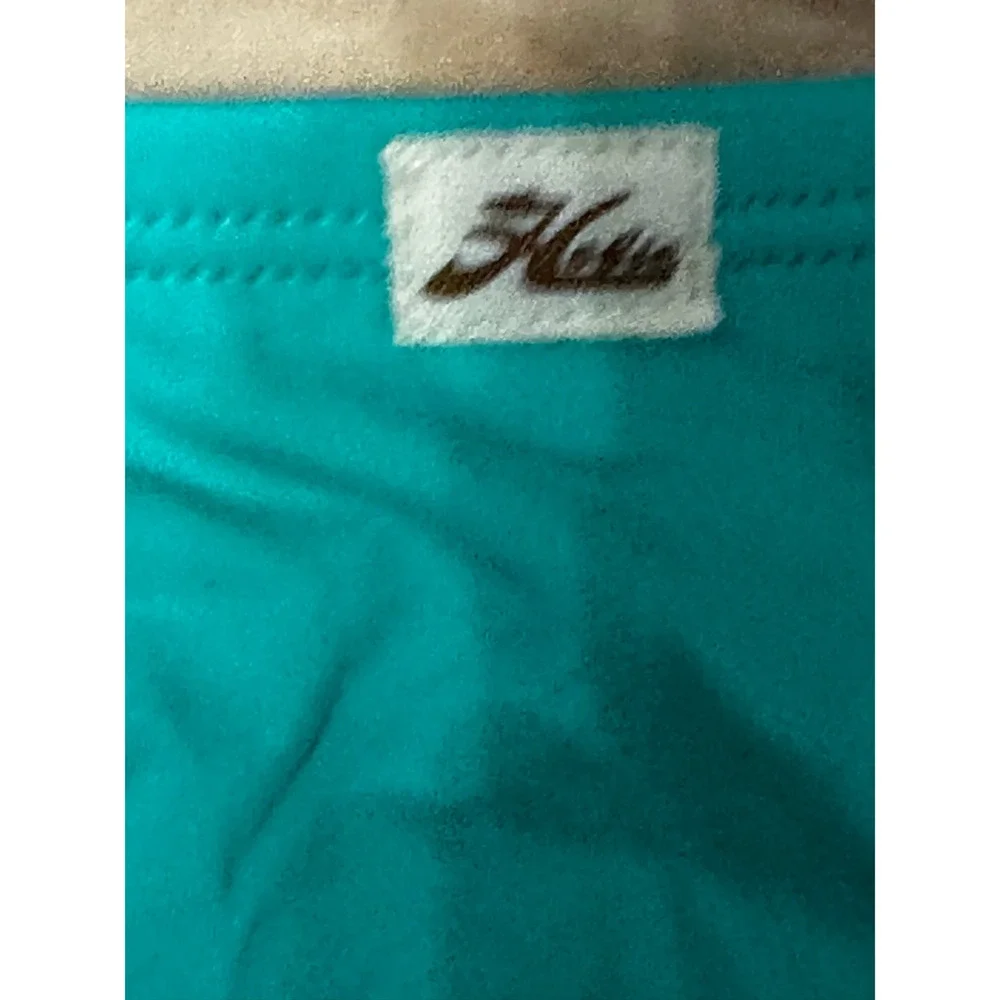 Hobie Bikini Bottoms Swimwear Stretch Braided Side Straps Blue Girls US 14 NWT